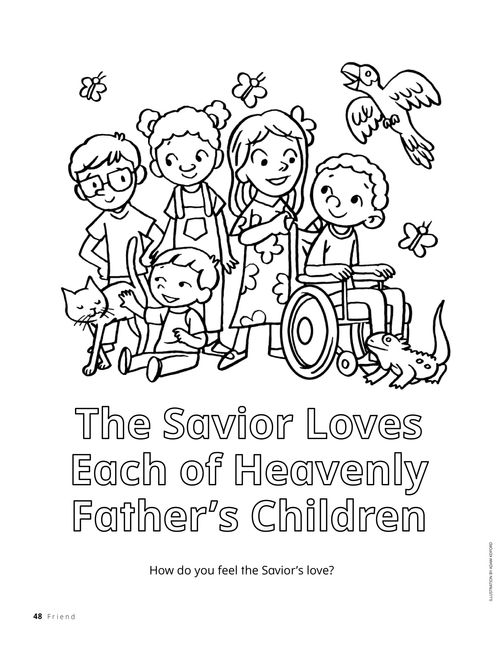 Coloring page PDF of children with different appearances and abilities