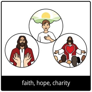 faith, hope, charity gospel symbol