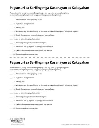 Pagsusuri sa Sariling mga Kasanayan at Kakayahan