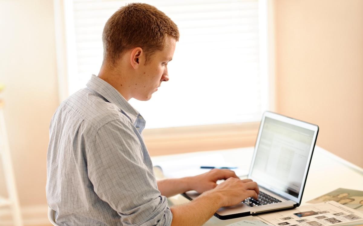 Young man applying for Church school.